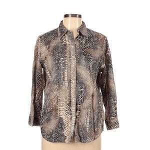 Lauren Ralp Lauren Snake Print Button-Down Shirt